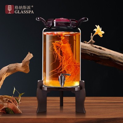 格纳斯派泡酒瓶高硼硅玻璃加厚高端带龙头酒坛专用玻璃瓶不跑酒zb
