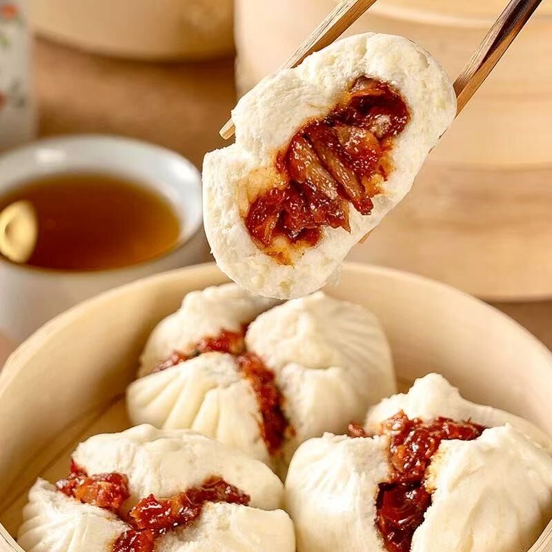 到手4袋36只顺丰次日达广州酒楼笑口叉烧包+雪山流沙包组合套餐4