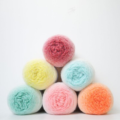 如意鸟轻岚七星毯混纺长绒毛线围巾帽子手编diy蛋糕球毛线团手工