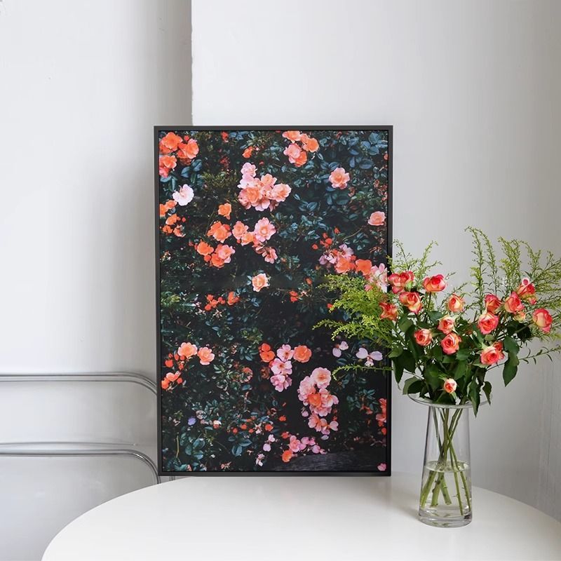 复古风玫瑰花风景花卉装饰画客厅餐厅酒店民宿卧室挂画高清喷绘画图片