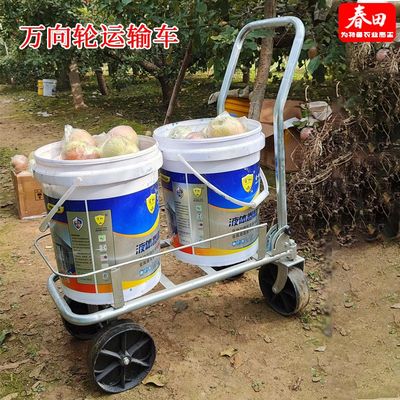 采摘运输车农村拉水车果园搬运车农用手推车便携式两轮手推车