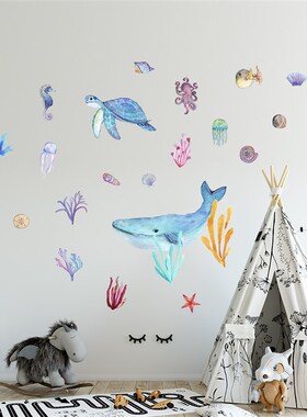 Underwater World Wall Stickers for Kids RoomLiving Room Feat