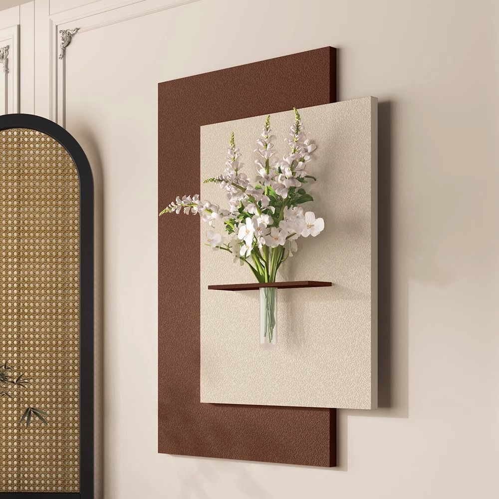 水培植物挂墙壁画立体砂岩玄关装饰画餐厅挂画立体高级感卧室挂画图片