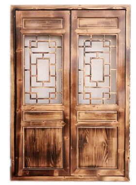 中式仿古门窗 实木花格镂空榫卯雕花木格栅花窗背景隔断东阳木雕