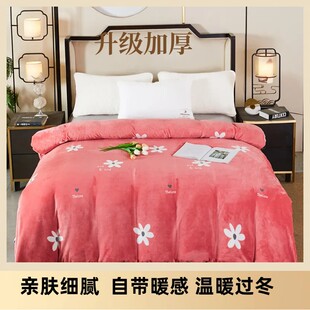 加绒牛奶绒被套 加厚加密高克重牛奶绒双面绒被罩冬季 L25爆款 新款