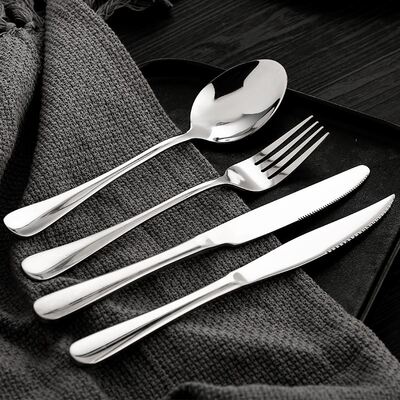 Nordic stainless steel steak knife fork and spoon set