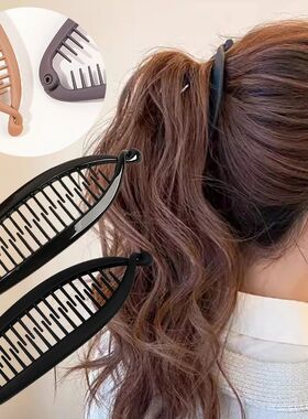 Matte Fish Shaped Hairpin Ponytail Banana Hair Clip Headband