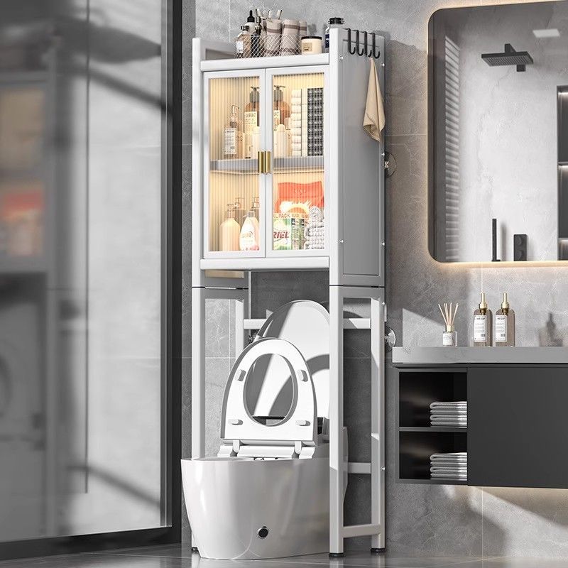防锈防水落地马桶全自动洗衣机收纳架翻盖式智能马桶卫生间置物架