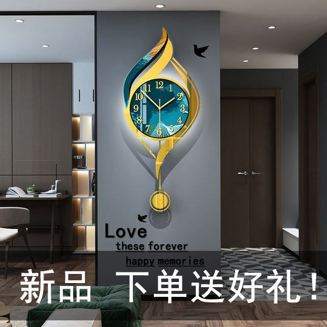 创意轻奢钟表挂钟客厅网红家用时尚大气挂墙北欧时钟简约现代挂表