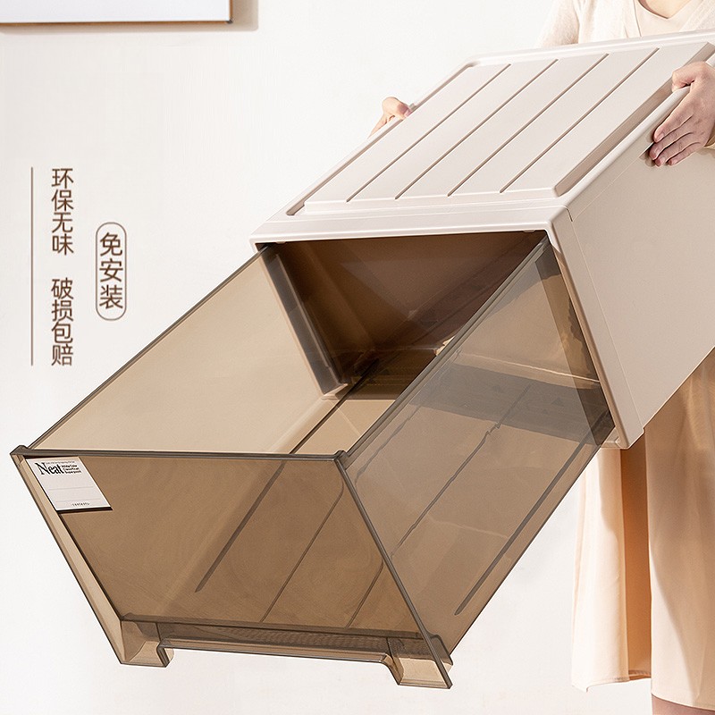 透明整理箱家用衣物储物柜子衣柜塑料内衣收纳盒收纳箱衣柜抽屉