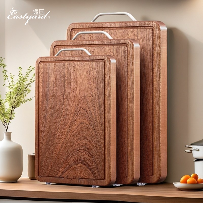 【逸园】进口乌檀木整木砧板抗菌家用中式加厚菜板小号中号大号