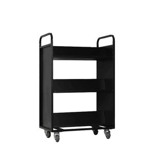 图书馆可移动小推车书车书梯档案室三步登高书架二层三层静音收纳