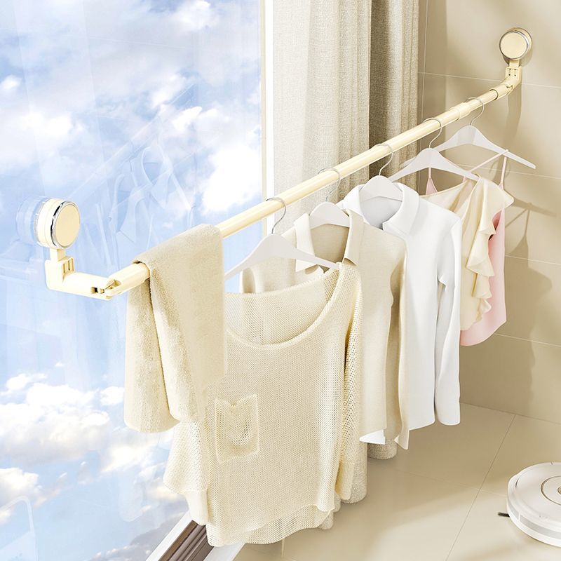 卡在窗户上的晾衣架吸盘晾衣架壁挂免打孔家用无痕晾晒神器阳台空