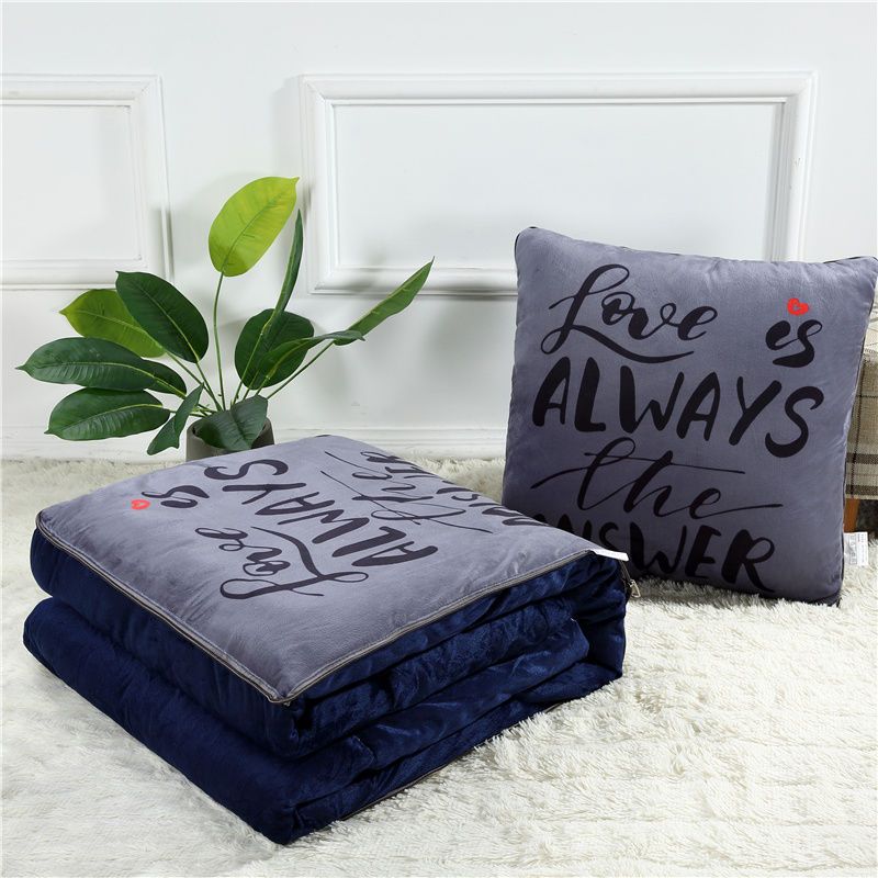 抱枕被子两用办公室车载午睡枕多功能枕头被折叠毯汽车靠垫靠枕