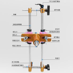 木门锁开孔器实木房门开槽机快速装 按门锁神器掏打开锁孔工具套装