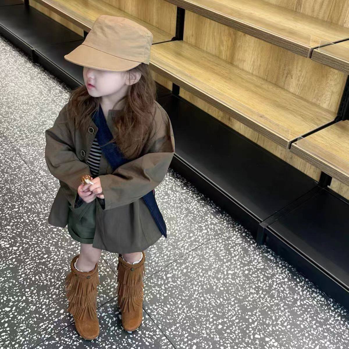 童装女童风衣美拉德2025新款秋装洋气儿童中长款休闲英伦风外套薄