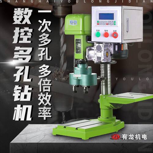 多轴双轴钻床数控工业台式钻床台式钻攻两用多头攻丝机可调双头钻