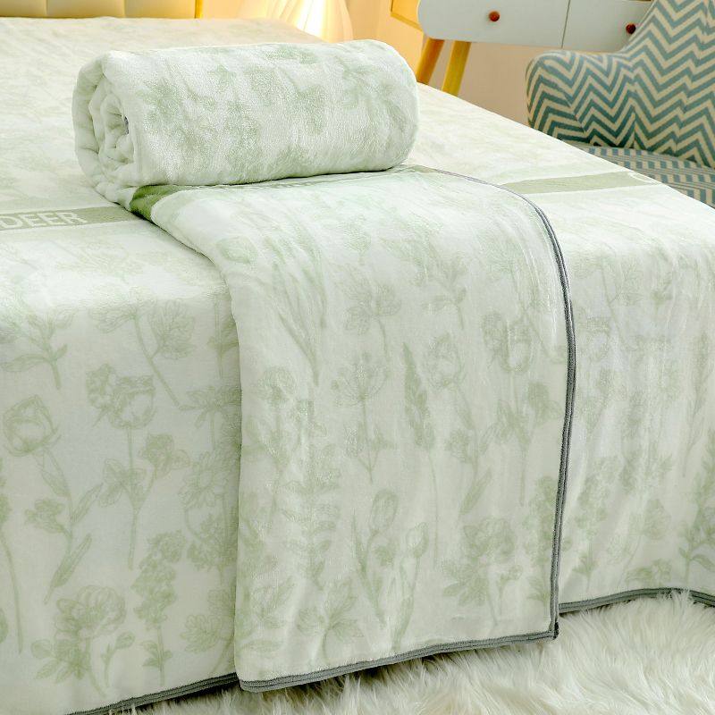 冬季法兰绒床单加厚空调毯午睡盖毯学生毛毯单双人铺床床单宿舍毯