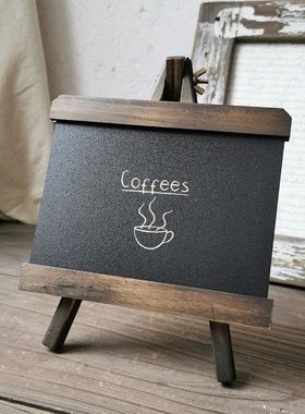 北欧复古吧台做旧小黑板留言板桌面小摆件高级感客厅过道装饰品