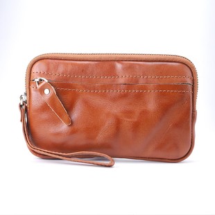 首饰袋 手机包喜物方块包植鞣头层真皮质感文玩收纳包手拿包挂包