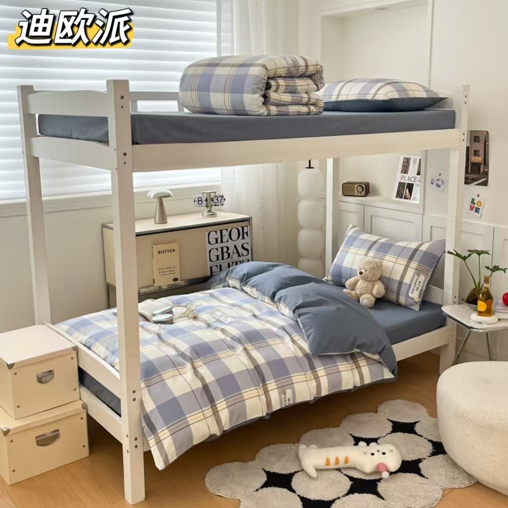 全棉三件套学生宿舍床榻榻米单人被套床单大学初高中学生 ZH35