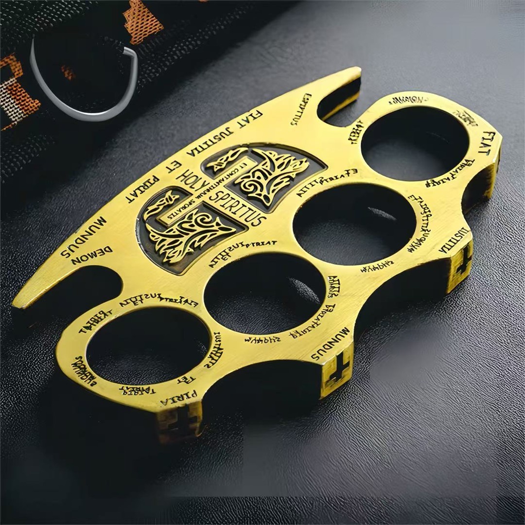 康斯坦丁同款指虎冷兵器大号钛钢合金户外习武道具铁拳头四指手扣