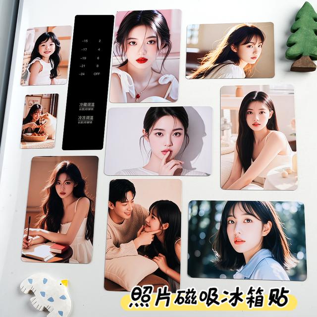 定制照片冰箱贴传图diy磁贴宝宝结婚定做个性创意装饰相片磁性贴