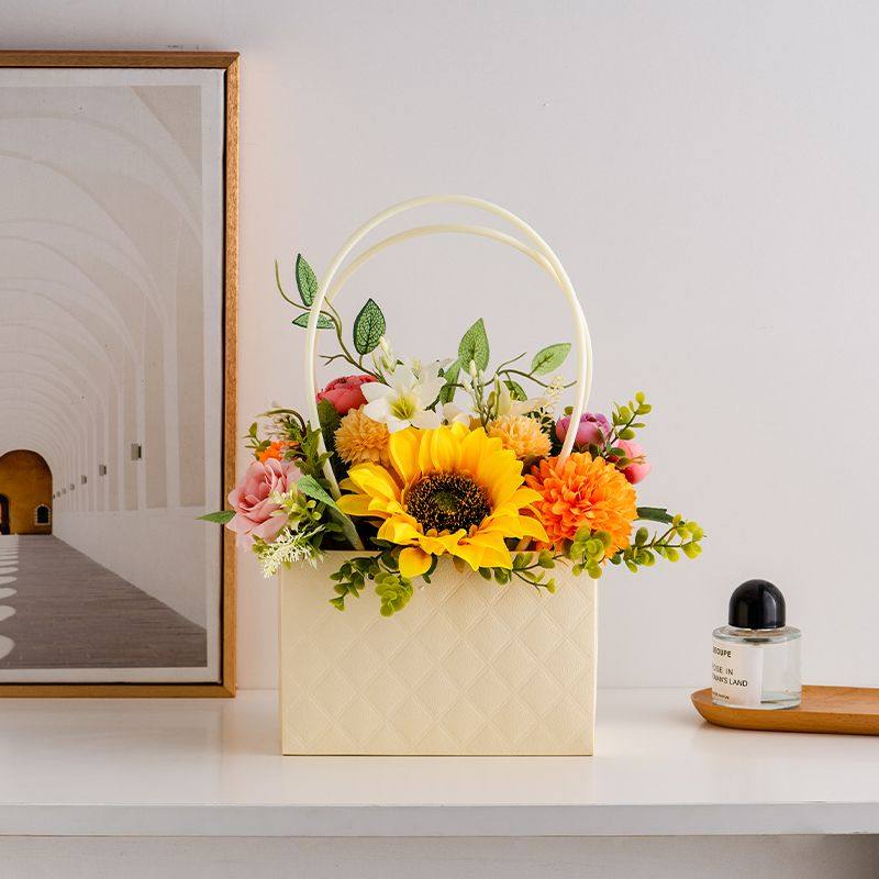 仿真花假花牡丹玫瑰干花桌面酒店玄关冰箱电视柜家居摆件高级花篮,家居饰品,仿真花/假花,淘宝优惠券,粉丝福利购,淘宝优惠卷