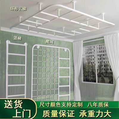 室内健身器材单杠云梯肋木架家庭吊顶攀爬一体拆装体能训练器材