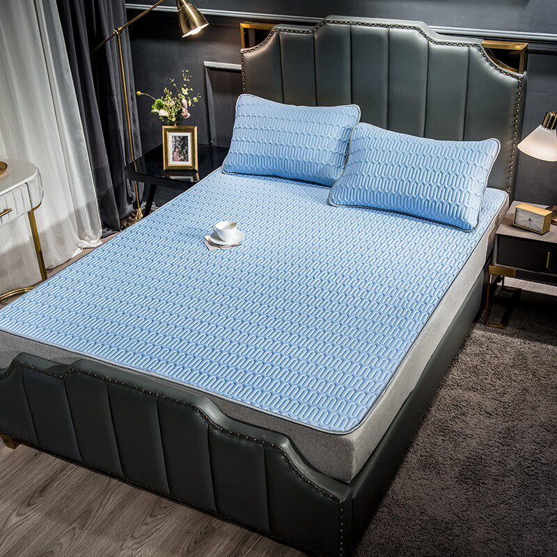 2025夏季新款天然乳胶冰丝凉席三件套柔软防滑夏日家用03