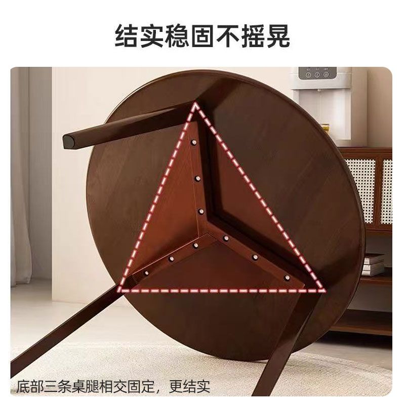 全实木小圆桌家用小户型圆形餐桌椅组合阳台茶几简约饭桌洽谈茶桌