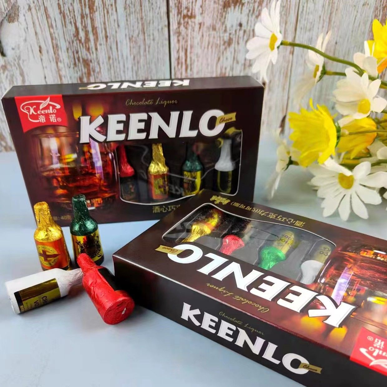 帝诺酒心巧克力小酒瓶巧克力低度粘稠型液体酒心喜糖礼盒装礼物