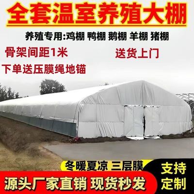 全套保温养殖大棚骨架鸡棚鸭棚羊棚猪棚定制支持冬暖夏凉现货
