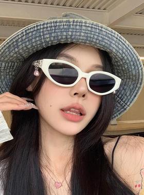 2024新款海边夏日防晒猫眼墨镜gm同款可换配饰女气质显脸小太阳镜