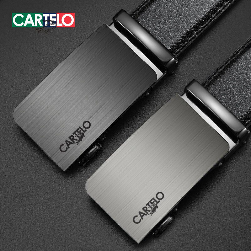 CARTELO/卡帝乐鳄鱼皮带男款自动扣高档休闲商务潮男士裤腰带