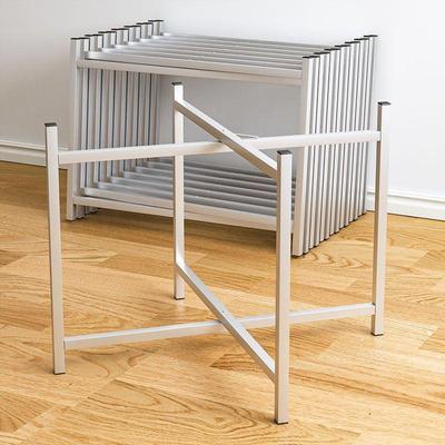 简易大圆桌架可折叠铁艺桌腿支架桌脚不锈钢桌脚架餐桌折叠桌架子