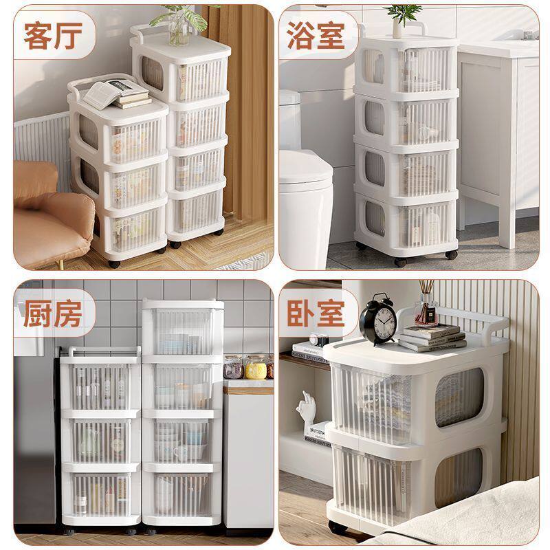 抽屉推车落地多层化妆品收纳玩具箱子置物架婴儿用品收纳手推车