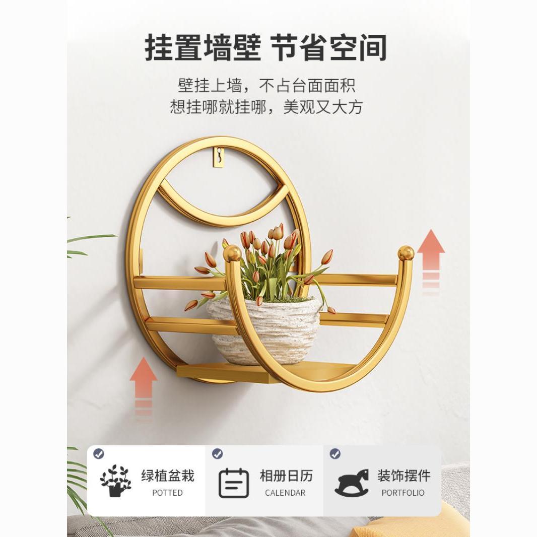 墙上壁挂花架靠墙阳台铁艺免打孔绿萝多肉花盆植物花架子