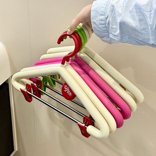 衣架家用挂衣加粗加大衣撑子带夹子高端加厚无痕防肩角衣裤架一体