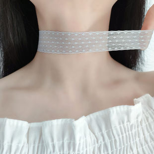 有弹力颈链简约透气颈部装饰宽边遮颈纹挡脖子疤痕脖圈柔软夏季女