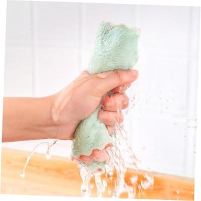 Double-layer Absorbent Microfiber Kitchen Dish Cloth towel