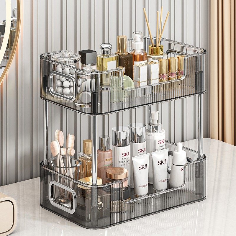 化妆品收纳盒桌面梳妆台亚克力护肤品置物架浴室洗漱台轻奢收纳架,收纳整理,化妆品收纳架,淘宝优惠券,粉丝福利购,淘宝优惠卷