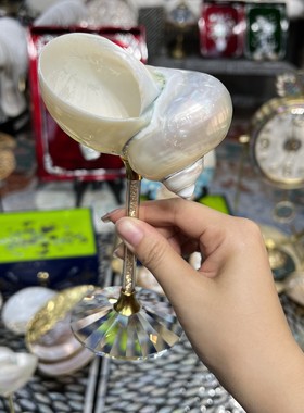 YH—【瑰丽海螺】东南亚深海贝壳手工杯装饰品摆件