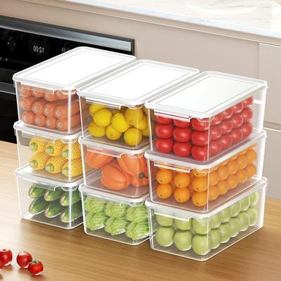 【3个装巨大号】冰箱保鲜盒厨房收纳盒食物储物盒蔬菜鸡蛋整理盒