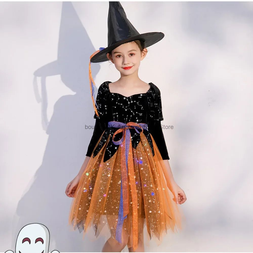 Kindergarten Witch Costume Performance Suit Halloween Childr