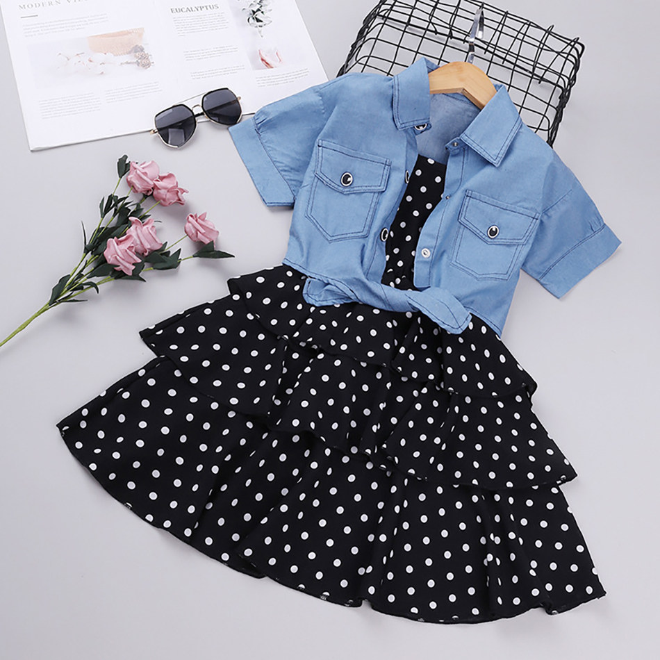 Girls Clothes Sets Summer Kids Clothing For Children Dress S图片