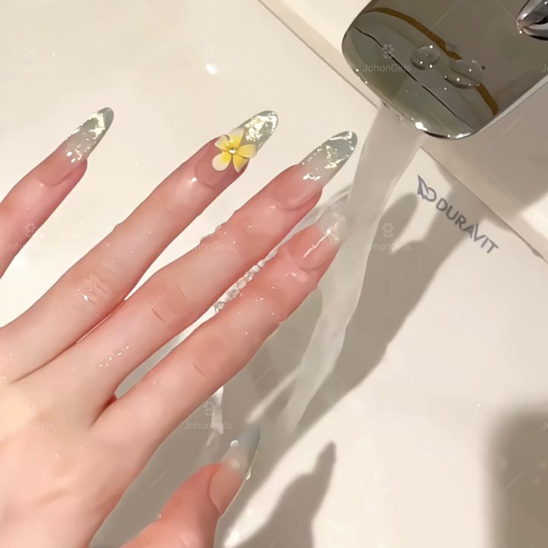 JohonGirls'/琴岛小嫚【柠檬海浪】春夏多巴胺鸡蛋花雕花渐变穿戴