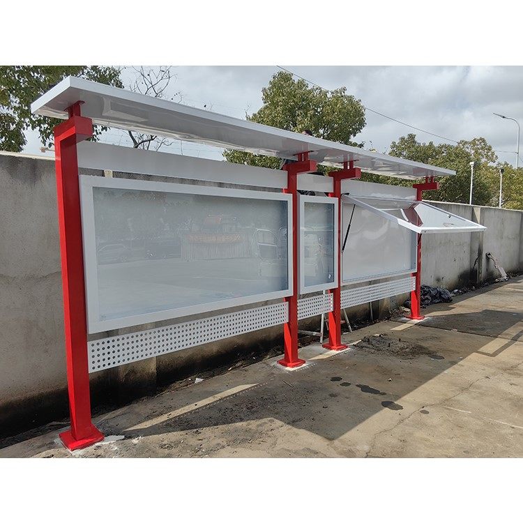 不锈钢宣传栏烤漆 公告栏布告栏 户外广告栏校园小区挂墙铁艺橱窗