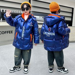 男童冬装棉服2025新款中大童棉袄儿童免洗加绒中长款羽衣加厚外套
