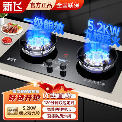 新飞燃气灶天然气灶家用煤气炉台嵌两用厨房灶具猛火炉煤气灶双灶